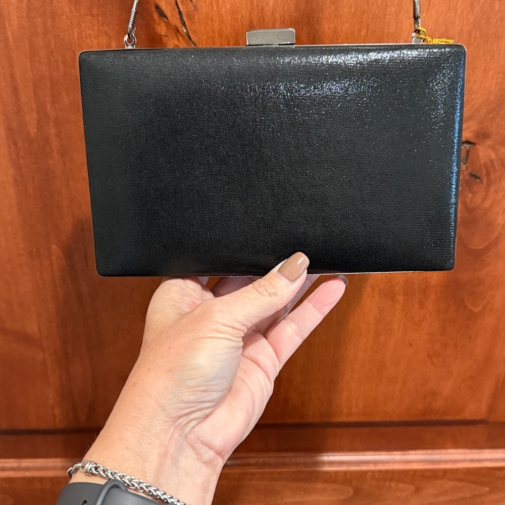 Bebe Black Sparkle Evening Bag - Picture 4 of 7